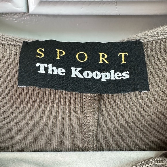 The Kooples Sport Lace Up Hoodie Sweatshirt in Taupe Brown Size XS - Picture 6 of 10